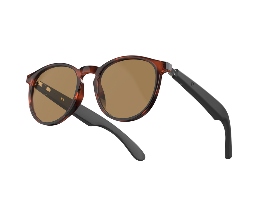 GL-SG9 matte leopard smart audio sunglasses