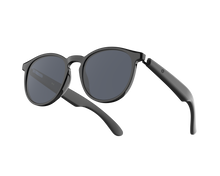 VOGUEEX GL-SG9 shiny black round smart audio sunglasses