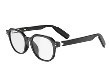 UF-E08A detachable smart temples and black clear-lens frame