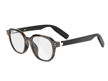 UF-E08A leopard frame with clear lenses and detachable smart temples